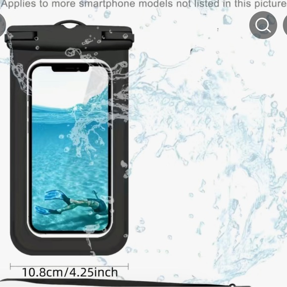 XL Waterproof Pouches Keep Your Phone Dry and Secure White/Clear - Picture 4 of 5